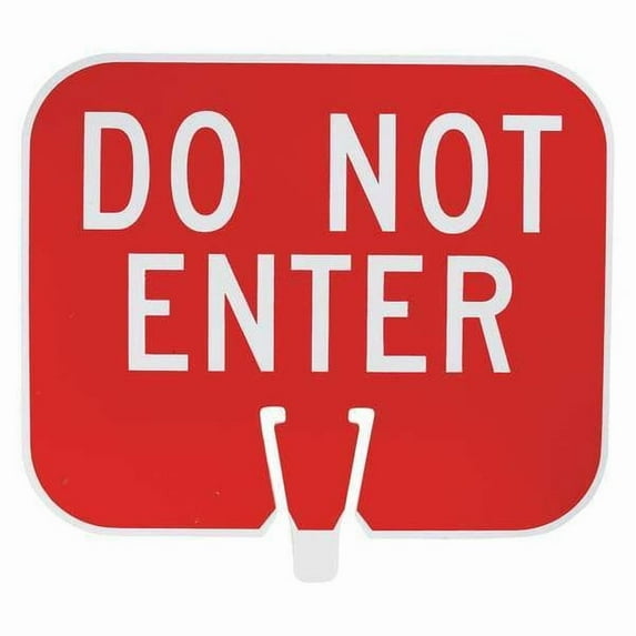 Brady Traffic Cone Sign,Do Not Enter,10-1/2"H 80117