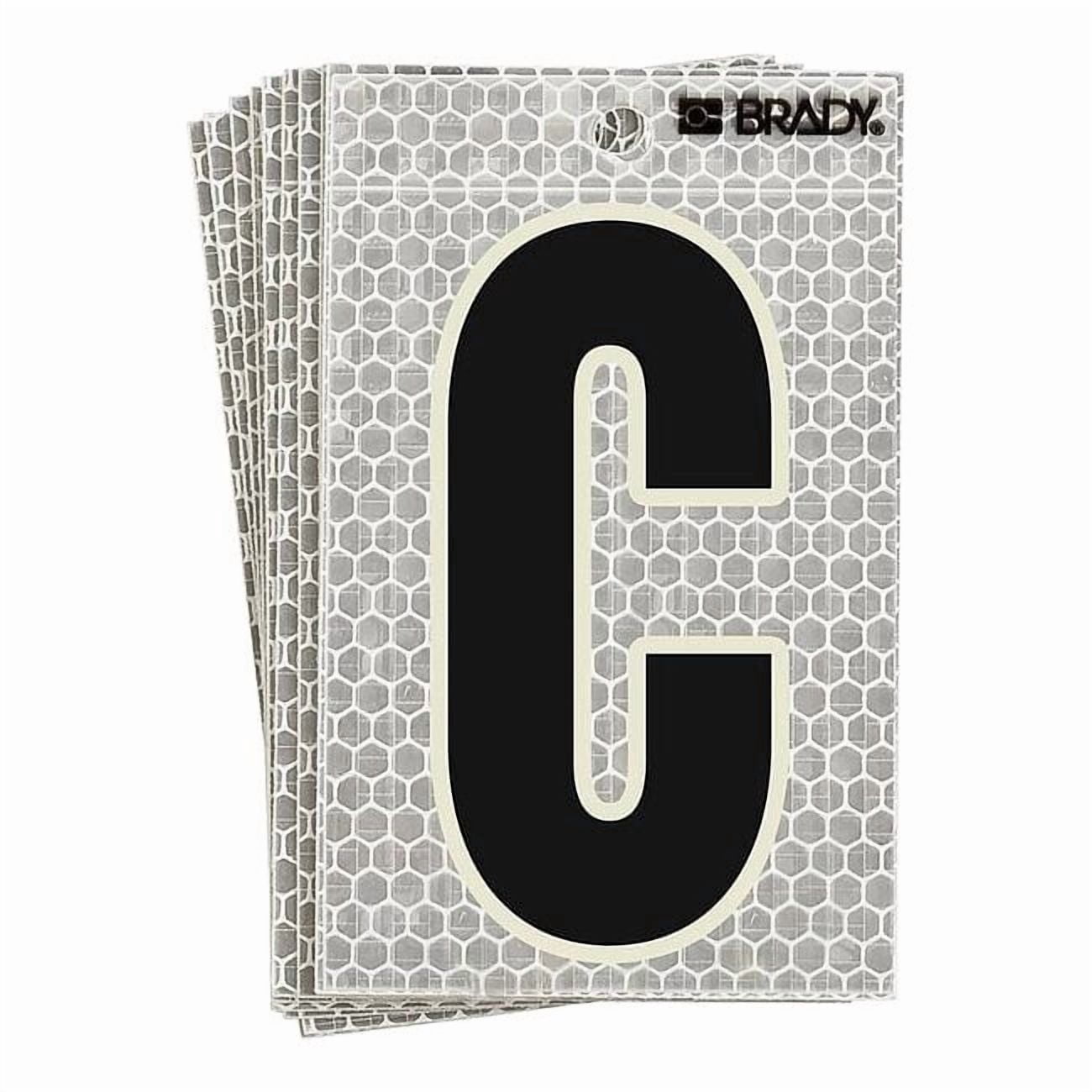 Brady LetterLabel,3-1/2inH,2-1/2inW,PK10 3010-C