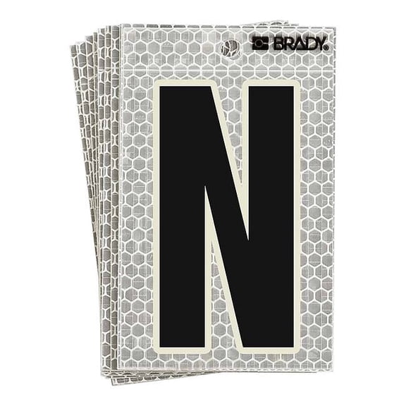 Brady Ultra Reflective Letter,N,PK10 3010-N