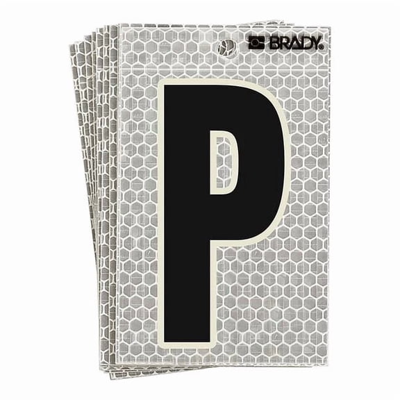 Brady Ultra Reflective Letter,P,PK10 3010-P
