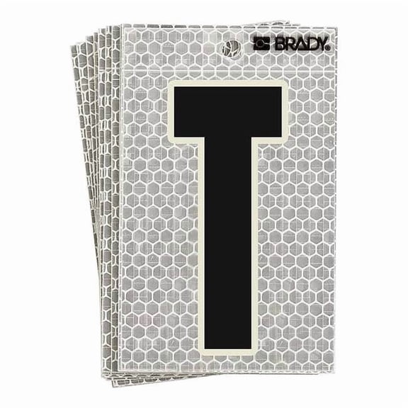 Brady Ultra Reflective Letter,T,PK10 3010-T