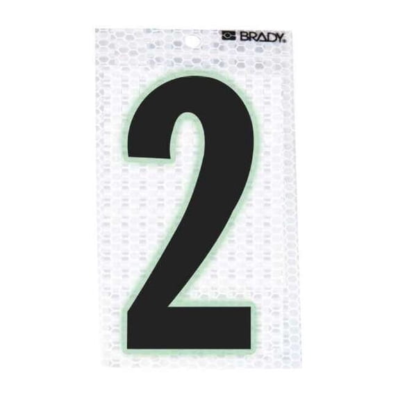 Brady Ultra Reflective Numbers,2,PK10 3000-2