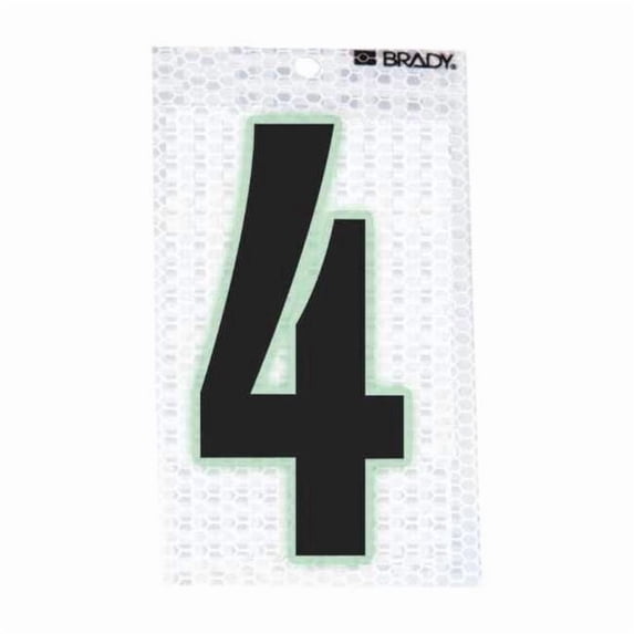 Brady Ultra Reflective Numbers,4,PK10 3000-4