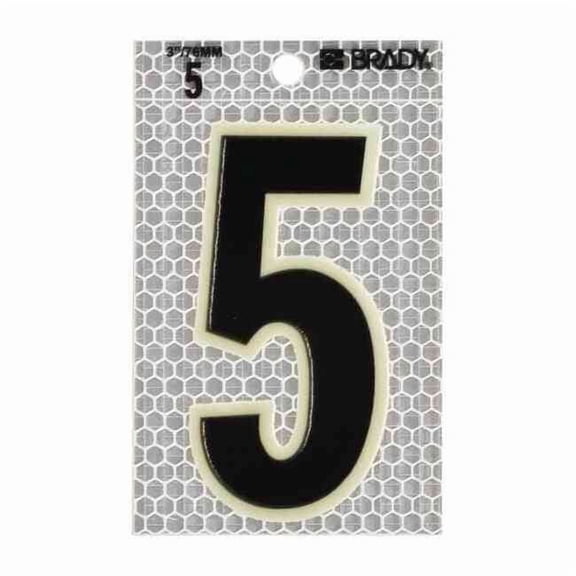 Brady Number Label, 3-1/2 in H, 2-1/2 in W, PK10 3010-5