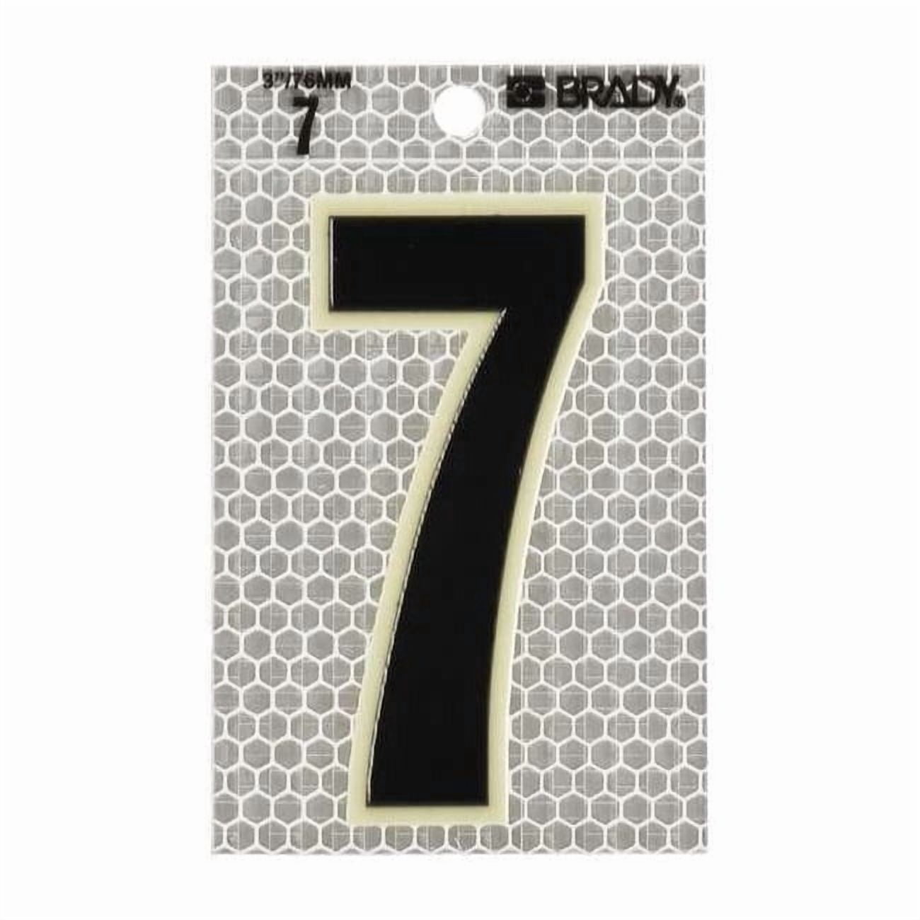 Brady Ultra Reflective Numbers,7,PK10 3010-7