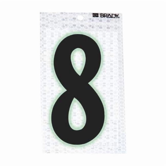 Brady Ultra Reflective Numbers,8,PK10 3000-8
