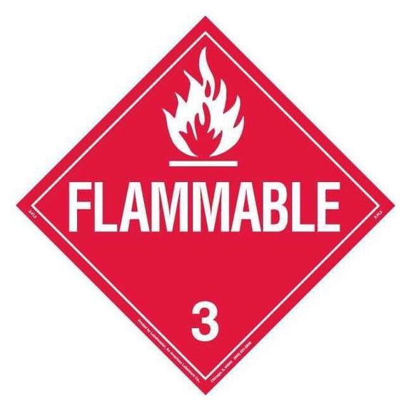 Brady DOT Container Placard,10-3/4" Label W 63422