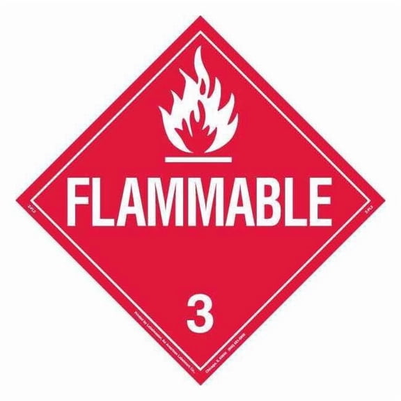 Brady DOT Container Placard,10-3/4" Label W 63422