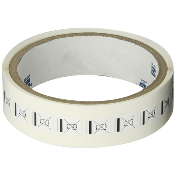 Brady WEEE-1-.5 0.4" Width x 0.5" Height, B-8423 Satin Polyester, Black on White Waste in Electrical and Electronic Equipment Identification Label (500 per Roll)
