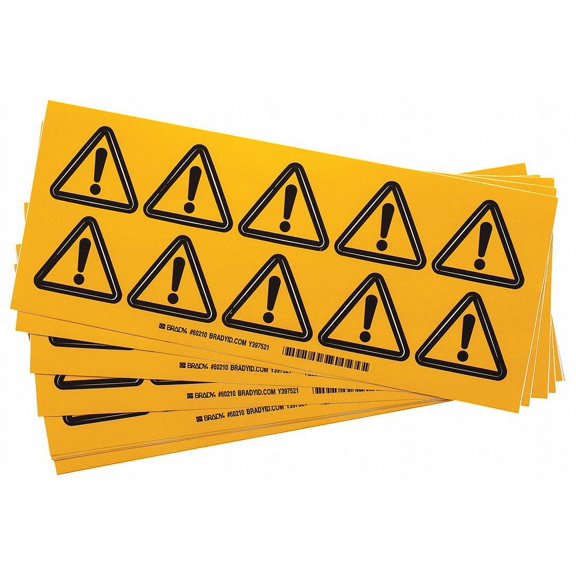 Brady Warning Labels,2inHx2inW,Vinyl,PK10 60210