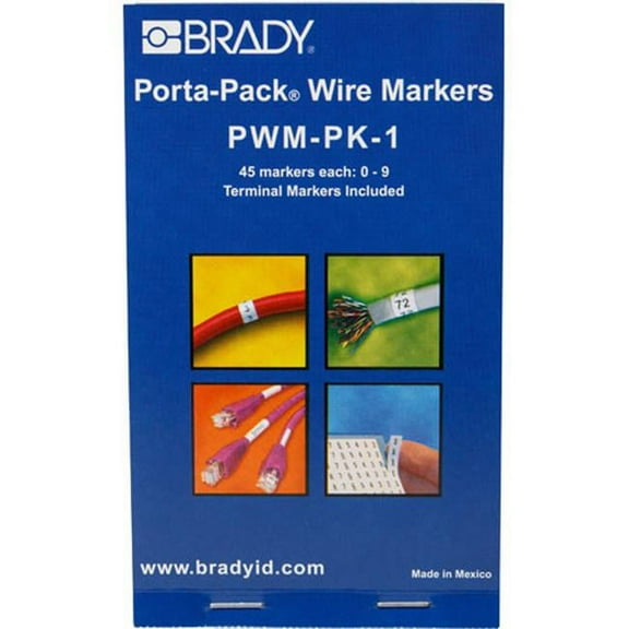 Brady Wire Marker Book,Preprintd, Self-Adhesiv, PWM-PK-1 PWM-PK-1