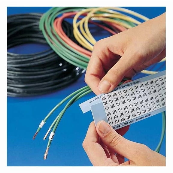 Brady Wire Marker, Write-On, Self-Laminatng, PK25, SLFW-750-PK SLFW-750-PK