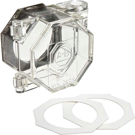 Push Button Lockout, Clear, Acrylic, 2 Max. No. of Padlocks, 63/200 in Max. Shackle Dia. PBL6