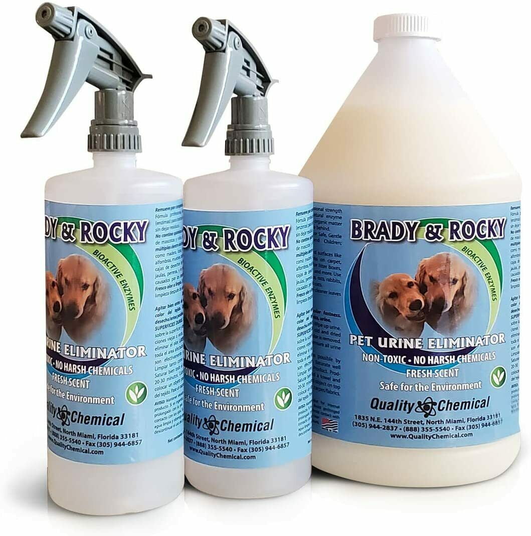Brady and Rocky's Pet Urine Eliminator / Odor and Stain Remover / 1 Gallon Combo