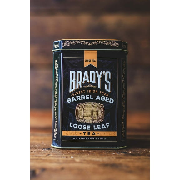 Bradys Barrel Aged Loose Leaf Tea Aged In Irish Whiskey Barrels -- FROM IRELAND