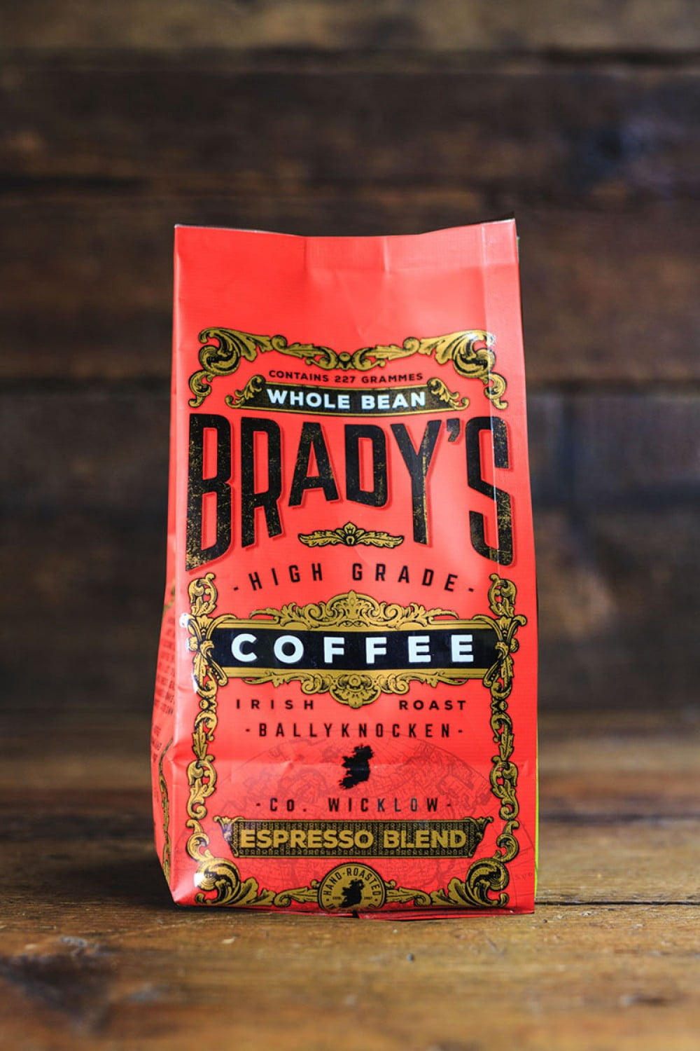 Brady’s Irish Coffee Espresso Blend Whole Bean Coffee -- 227g FROM IRELAND