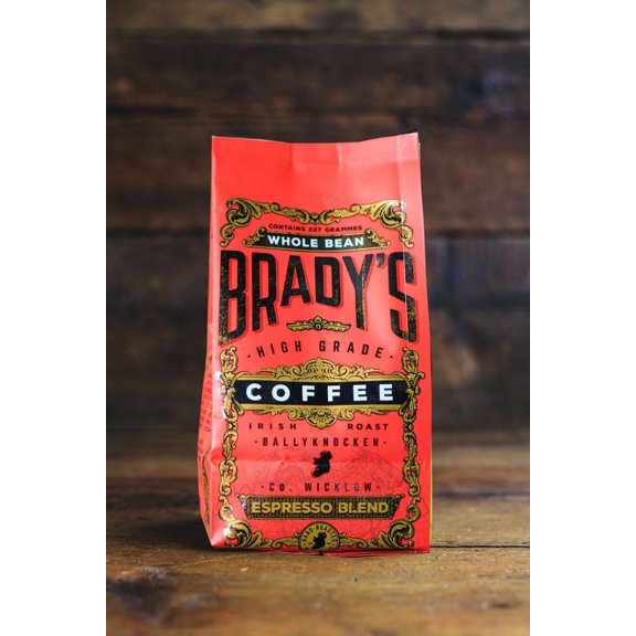 Bradys Irish Coffee Espresso Blend Whole Bean Coffee -- 227g FROM IRELAND