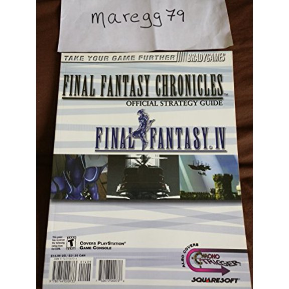 Pre-Owned Bradygames Strategy Guides: Final Fantasy Chronicles Official Strategy Guide : Covers Two Classic Adventures! (Paperback)