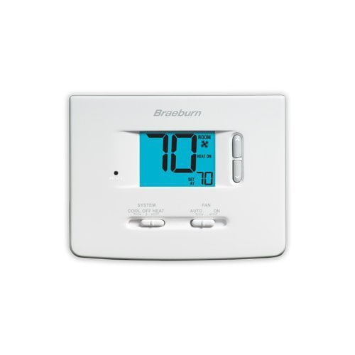 White Digital Low Voltage Thermostat with LCD Display