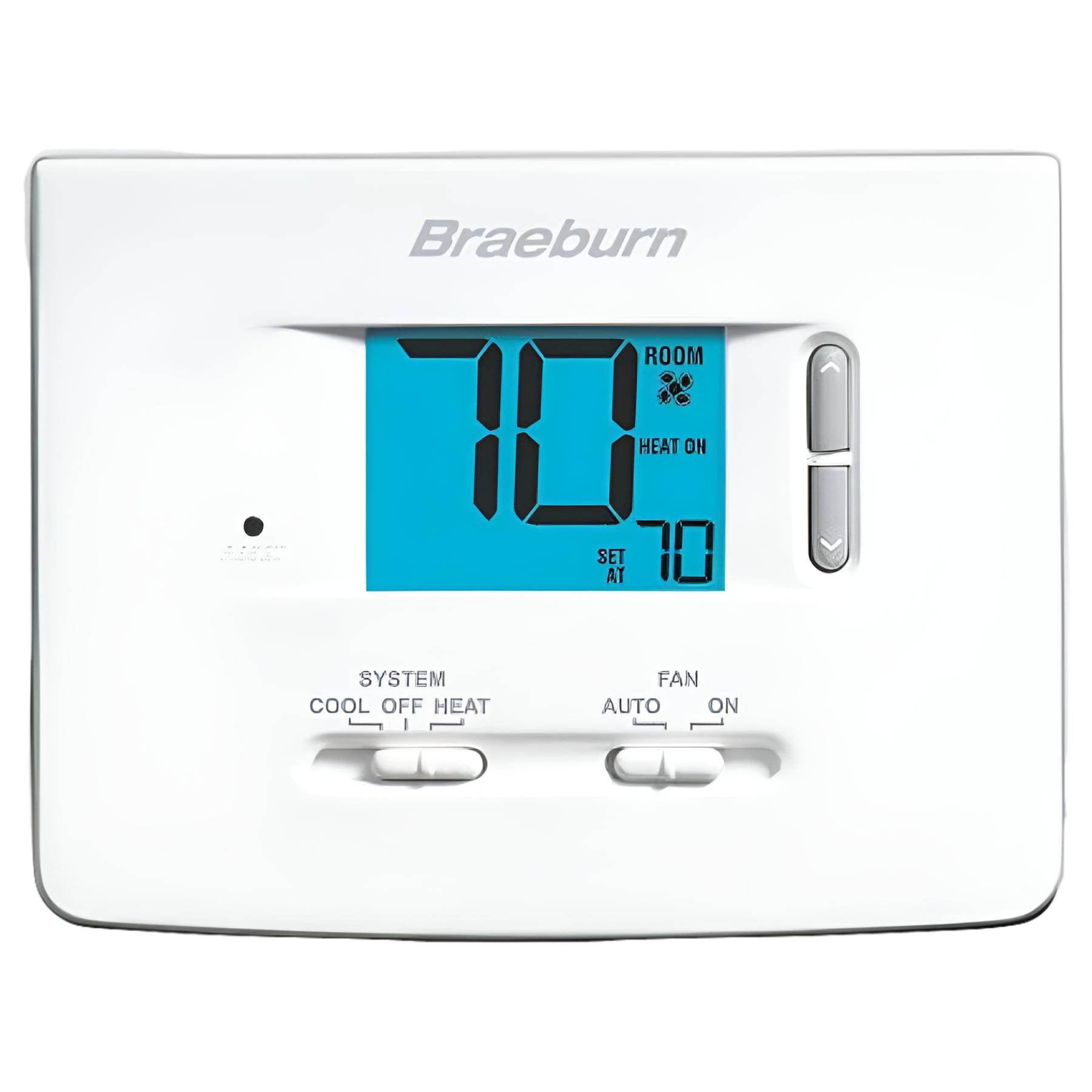 White Digital Low Voltage Thermostat with LCD Display