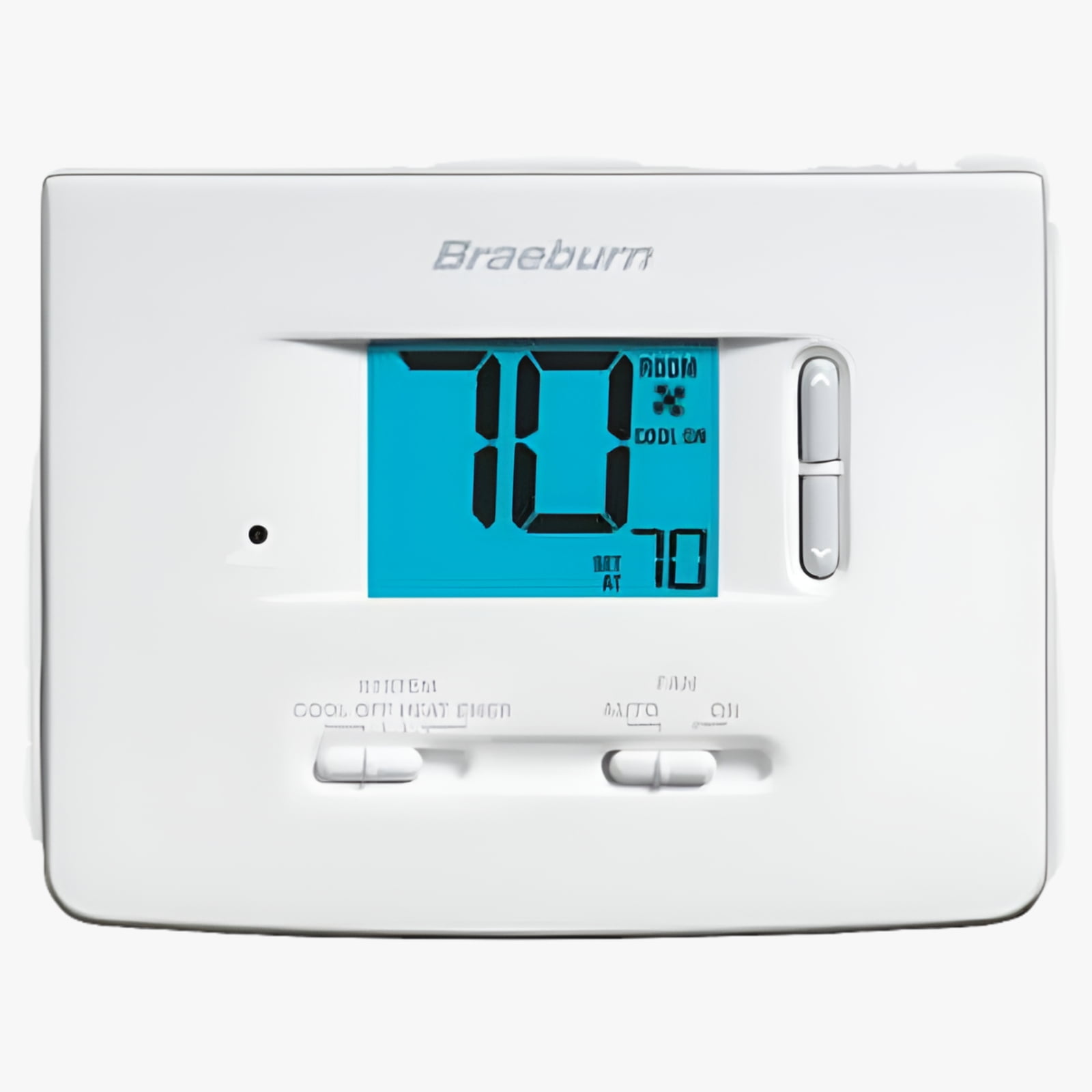 Braeburn White Digital Non-Programmable Thermostat with Blue Backlight