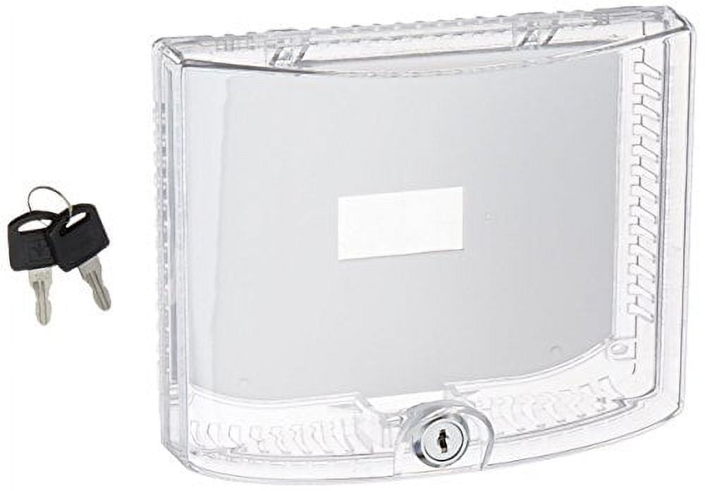 Braeburn 5970 Universal Thermostat Guard with Keyed Lock, White
