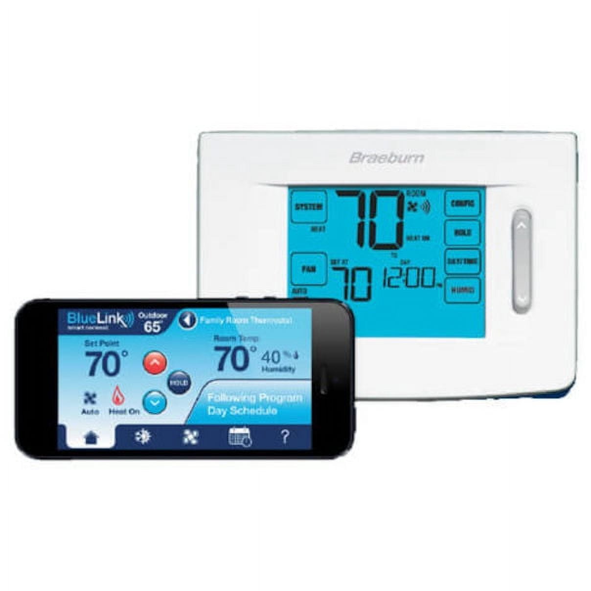 Braeburn 7300 Home Heat Air Cooling Digital AC Universal Smart WiFi