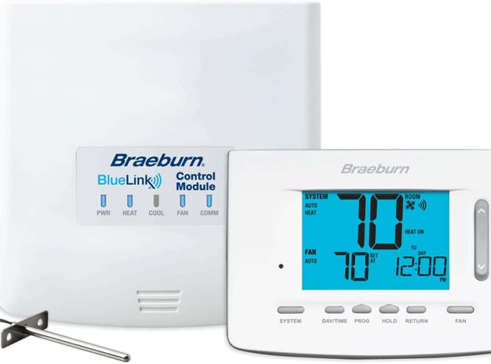Braeburn White Digital Wireless Thermostat Kit with BlueLink