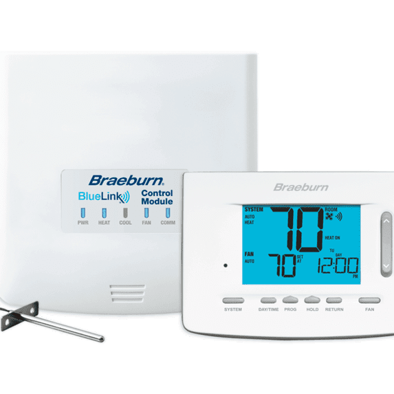 Wireless Remote Sensor Module Braeburn, Wireless Thermostat Kit, Model 7500, Universal Compatibility ...