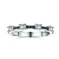 thumbnail image 1 of Braelynn Sterling Silver Black Cz Women Anniversary Band Ring Ginger Lyne Collection, 1 of 5