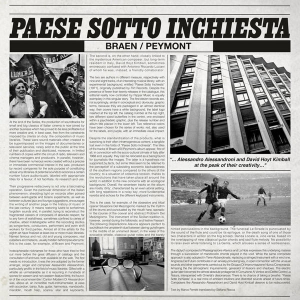 Braen / Peymont - Paese Sotto Inchiesta - Music & Performance - Vinyl