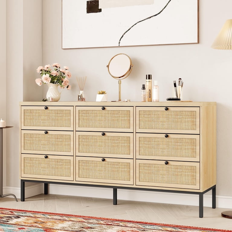 modern 9 drawer dresser Amazon.com: Gyfimoie 9 Drawer Dresser with Power Outlet, Dresser with LED Light, Modern Chest of Drawers for Closet, Double Wide Drawer Organizer Cabinet for Bedroom, Living Room (Black, 9 Drawers) : Home