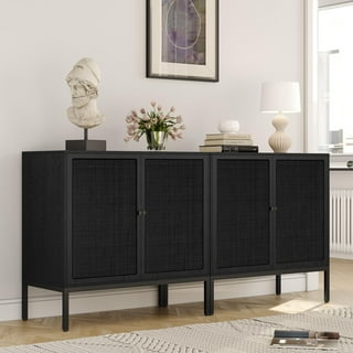 キャビネット・サイドボード Cane Weave Rattan Cabinet Cane Weave Cabinet (2size) ラタンの扉が目を引く、ナチュラル