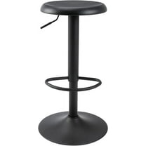 Brage Living Adjustable Bar Stool, Swivel Round Metal Airlift Barstool, Backless Counter Height Bar Chair for Kitchen Dining Room Pub Cafe, 1 pc (Black)