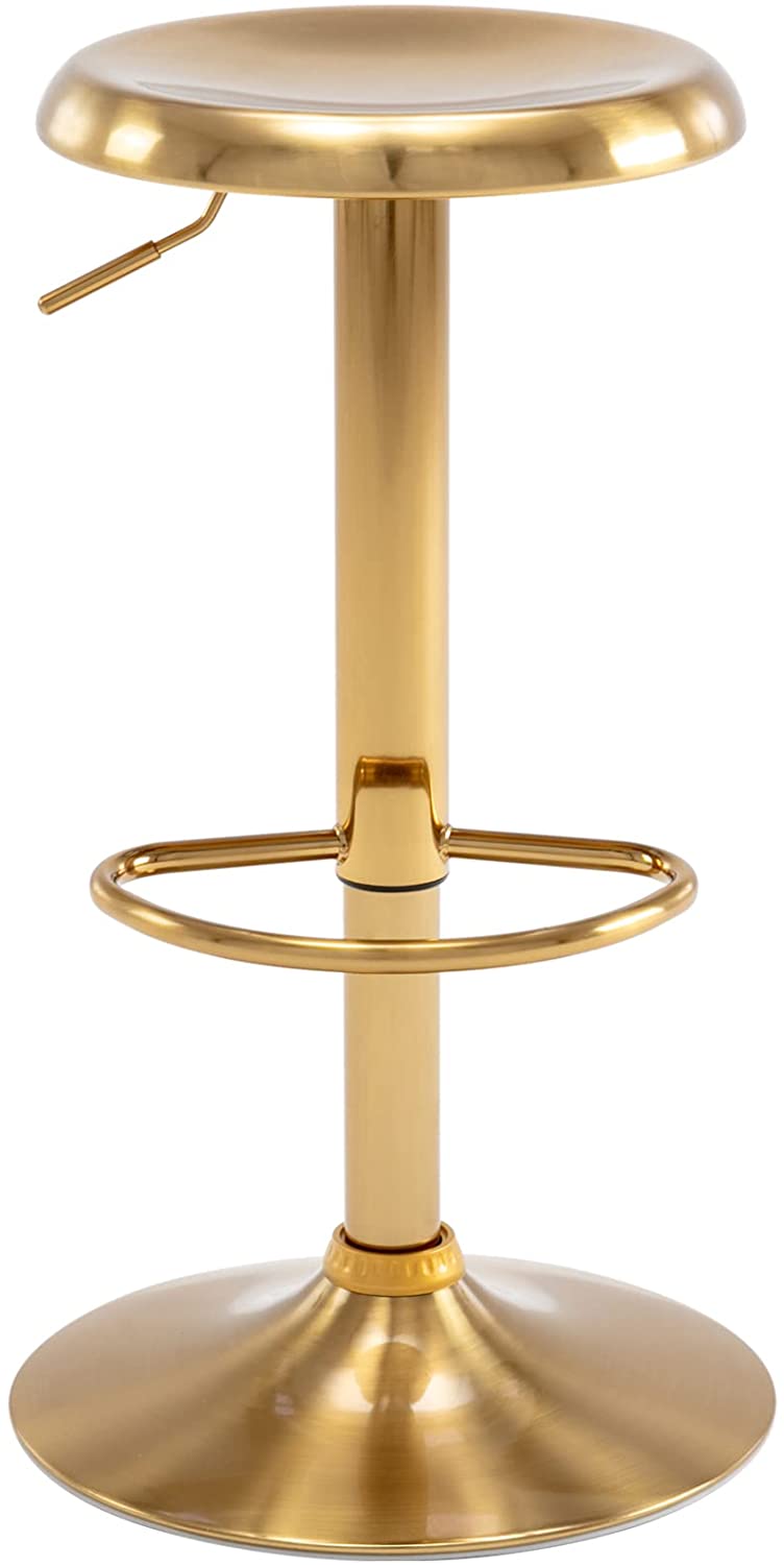 Mainstays Metal Crosshatch Back Adjustable Height Swivel Barstool