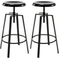 thumbnail image 1 of Brage Living Atlas  Bar Stools Set of 2, Adjustable Swivel Four Legged Round Metal Barstools, Backless Counter Height Bar Chairs for Kitchen Dining (Black), 1 of 19