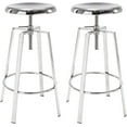 thumbnail image 1 of Brage Living Atlas  Bar Stools Set of 2, Adjustable Swivel Four Legged Round Metal Barstools, Backless Counter Height Bar Chairs for Kitchen Dining (Chrome), 1 of 19