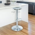 thumbnail image 1 of Brage Living Bar Stools, Adjustable Height Swivel Bar Stools, Metal Airlift Barstools, Backless Counter Height Bar Chairs for Kitchen Dining Room Pub Cafe 1Pc (Silver), 1 of 6