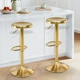 thumbnail image 1 of Brage Living Bar Stools Set of 2, Adjustable Height Swivel Bar Stools, Metal Airlift Barstools, Backless Counter Height Bar Chairs for Kitchen Dining Room Pub Cafe (Gold), 1 of 12