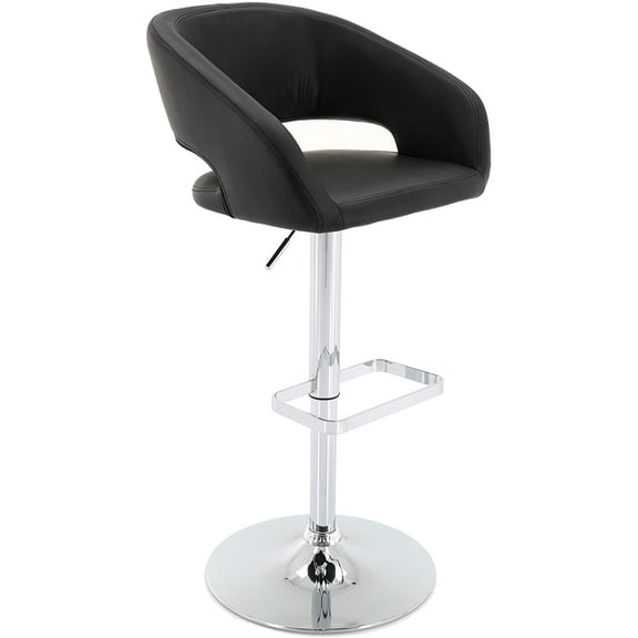 Brage Living Skylar Height Adjustable Bar and Counter Stool - Black