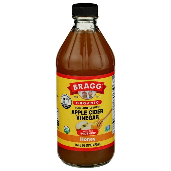 Bragg Apple Cider Vinegar Honey Organic 16 oz (Pack of 6)