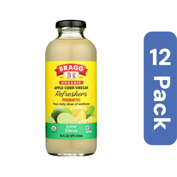 Bragg Apple Cider Vinegar Limeade 16 oz (Pack Of 12)