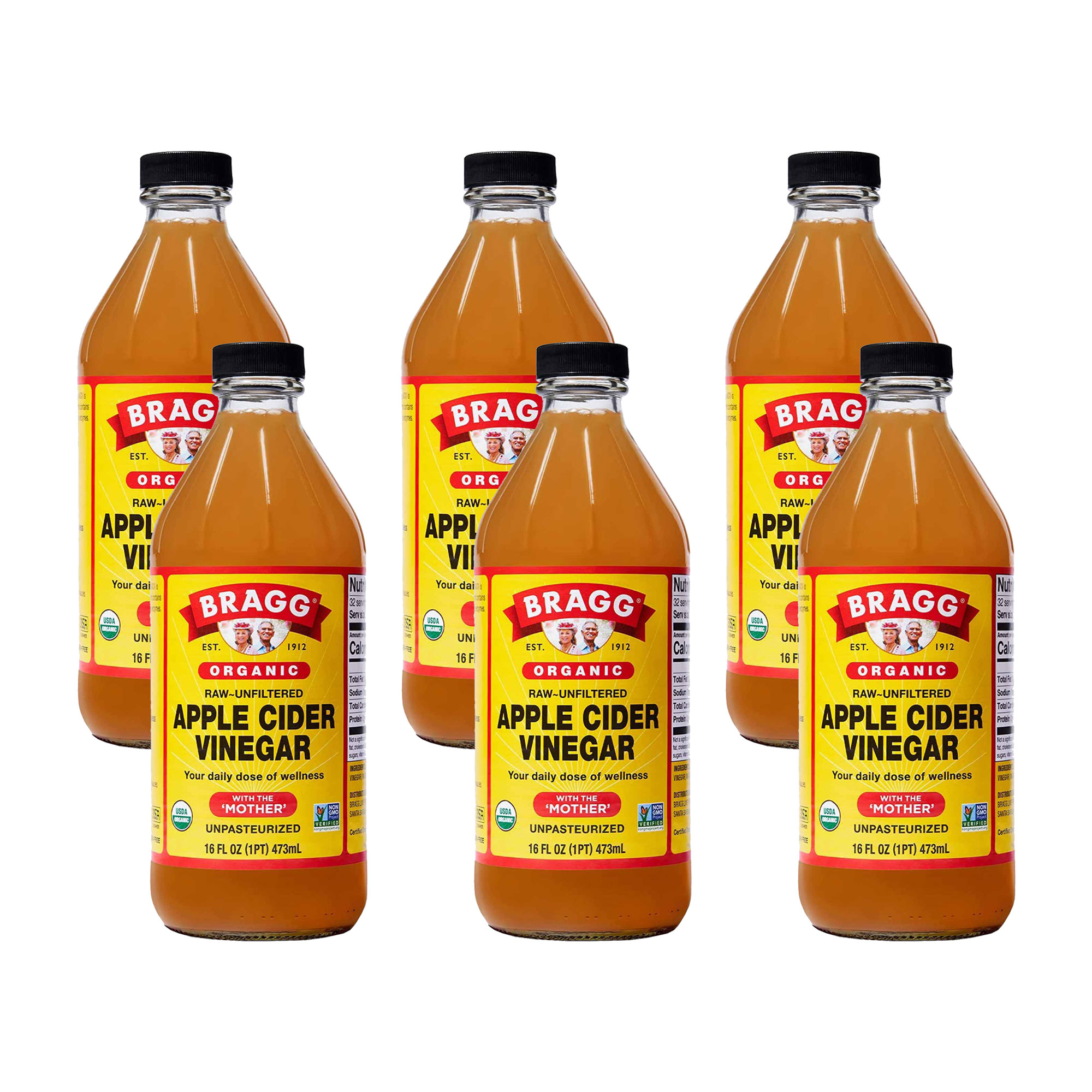 Bragg Apple Cider Vinegar Organic 16 Oz (Pack of 6)