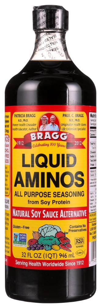 Bragg Non-GMO Liquid Aminos Soy Protein Seasoning -- 32 fl oz - Vitacost