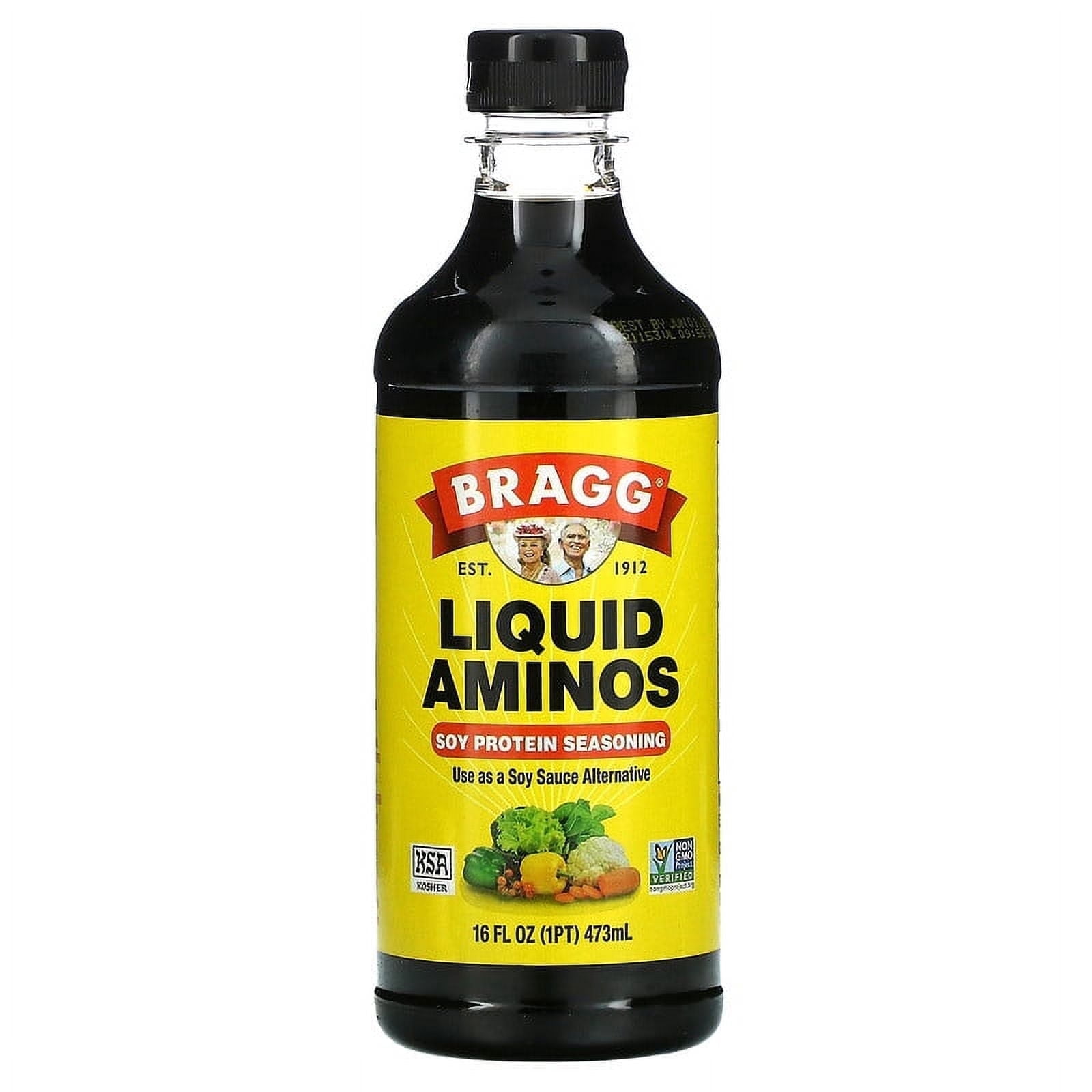 Bragg, Liquid Aminos, Soy Protein Seasoning, 16 fl oz Pack of 4