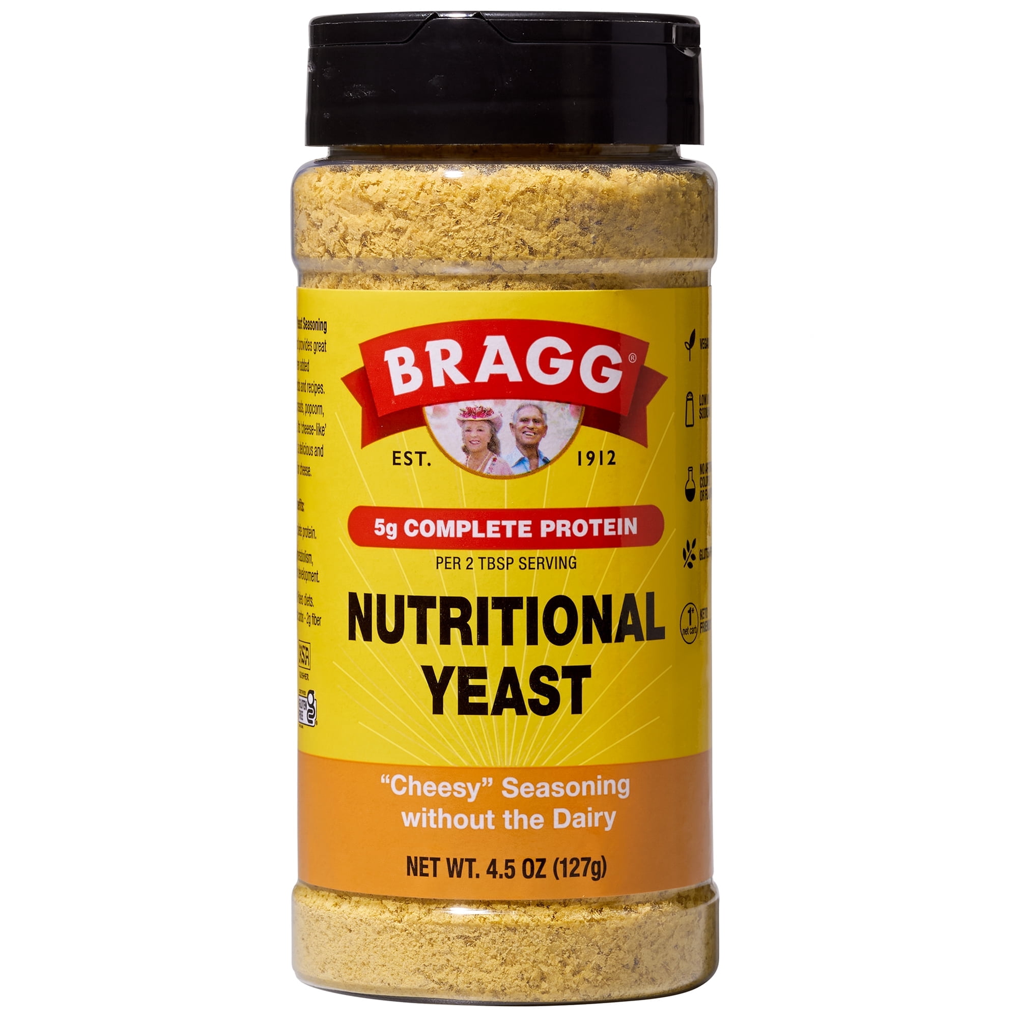 Bragg Nutritional Yeast, "Cheesy" Seasoning Without the Dairy, 4.5 oz