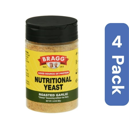 Bragg Nutritional Yeast Garlic 3 oz (Pack of 4)