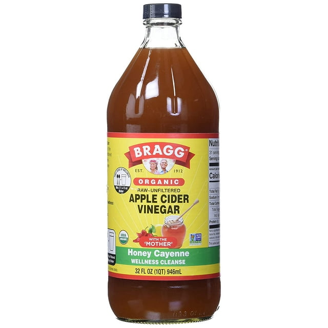 Bragg Organic Apple Cider Vinegar Honey Cayenne Wellness Cleanse 32 fl