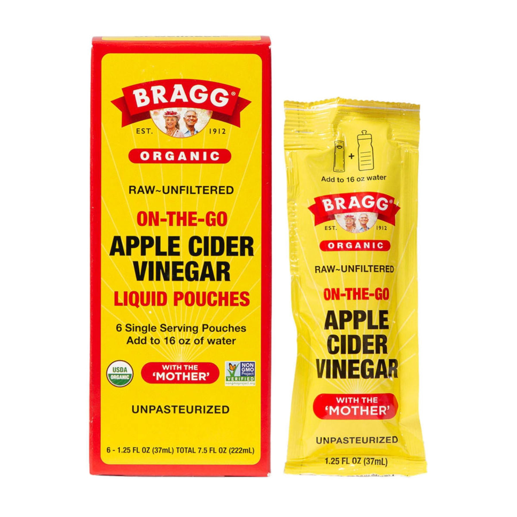 Bragg On-the-Go Organic Apple Cider Vinegar Pouches, 1.25 fl oz, 6 Count