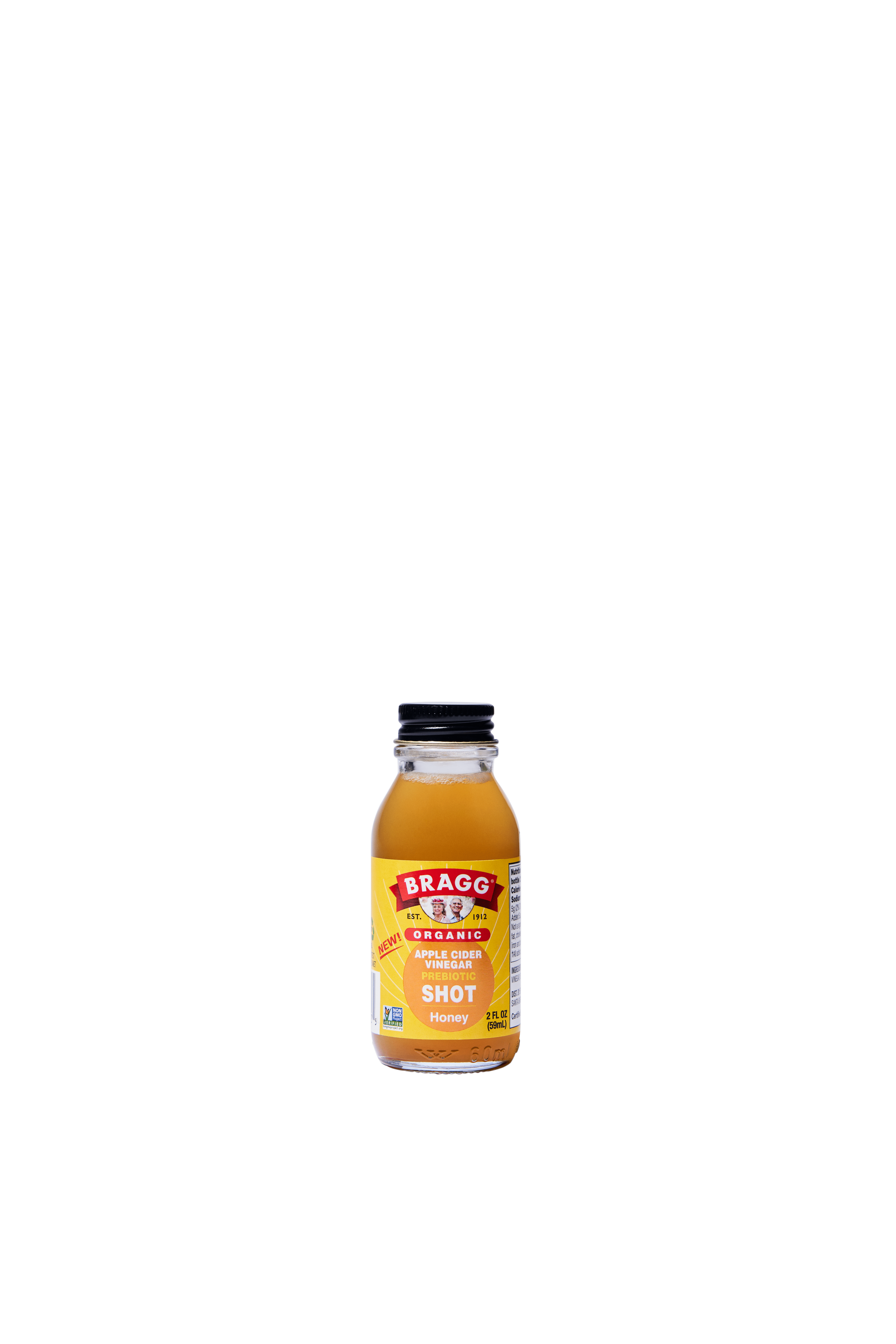 Bragg Organic Apple Cider Vinegar Prebiotic Shot, Honey, 2 fl oz